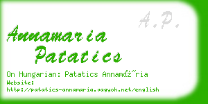annamaria patatics business card